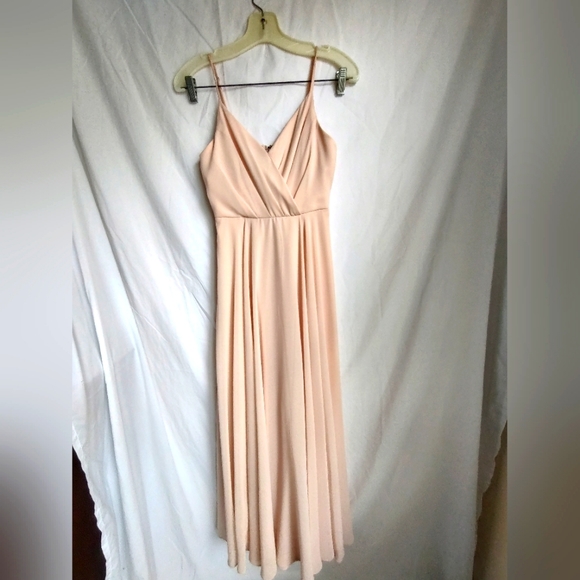Lulu's Peach Full Length Evening Gown  Sz Small - Picture 1 of 8